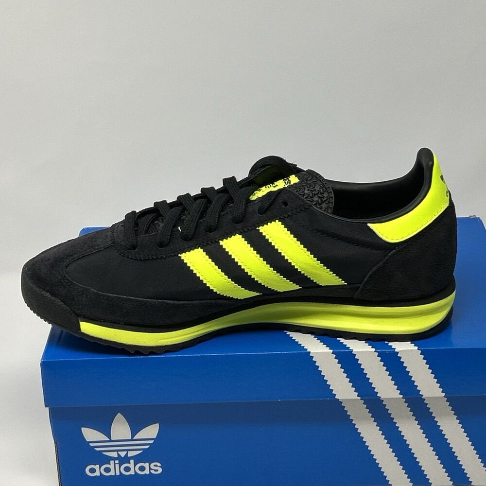 NEW adidas Originals SL 72 RS Men’s Black Yellow Sneaker IG4647 Size 9 - Picture 7 of 16